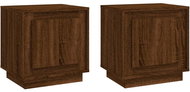 Shumee noční stolky 2 ks, hnědý dub 44 × 35 × 45 cm kompozitní dřevo - Night Stand