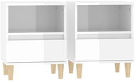 Shumee noční stolky 2 ks, bílé s vysokým leskem 40 × 35 × 50 cm, 821799 - Night Stand