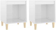 Shumee noční stolky 2 ks, bílé s vysokým leskem 40 × 35 × 50 cm, 821863 - Night Stand