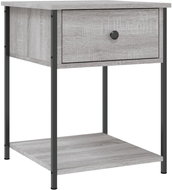 Shumee noční stolek šedý sonoma 44 × 45 × 58 cm kompozitní dřevo - Night Stand