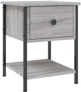 Shumee noční stolek šedý sonoma 34 × 35,5 × 45 cm kompozitní dřevo - Night Stand