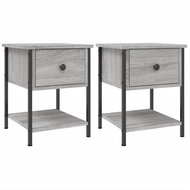 Shumee noční stolky 2 ks, šedé sonoma 34 × 35,5 × 45 cm kompozitní dřevo - Night Stand