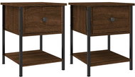 Shumee noční stolky 2 ks, hnědý dub 34 × 35,5 × 45 cm kompozitní dřevo - Night Stand