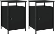 Shumee noční stolky 2 ks, černé 40 × 42 × 60 cm kompozitní dřevo, 825864 - Night Stand