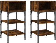 Shumee noční stolky 2 ks, kouřový dub 35 × 34,5 × 70 cm kompozitní dřevo - Night Stand