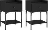 Shumee noční stolky 2 ks, černé 40,5 × 31 × 60 cm kompozitní dřevo - Night Stand