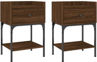 Shumee noční stolky 2 ks, hnědý dub 40,5 × 31 × 60 cm kompozitní dřevo - Night Stand