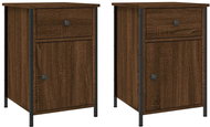 Shumee noční stolky 2 ks, hnědý dub 40 × 42 × 60 cm kompozitní dřevo, 825912 - Night Stand