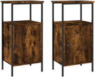 Shumee noční stolky 2 ks, kouřový dub 41 × 31 × 80 cm kompozitní dřevo - Night Stand