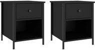 Shumee noční stolky 2 ks, černé 40 × 42 × 50 cm kompozitní dřevo - Night Stand