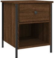 Shumee noční stolek hnědý dub 40 × 42 × 50 cm kompozitní dřevo - Night Stand