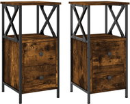 Shumee noční stolky 2 ks, kouřový dub 34 × 35,5 × 70 cm kompozitní dřevo - Night Stand