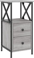Shumee noční stolek šedý sonoma 34 × 35,5 × 70 cm kompozitní dřevo - Night Stand