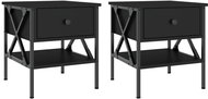 Shumee noční stolky 2 ks, černé 40 × 42 × 45 cm kompozitní dřevo - Night Stand