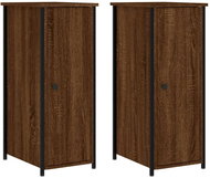Shumee noční stolky 2 ks, hnědý dub 32 × 42 × 80 cm kompozitní dřevo - Night Stand