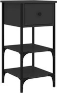Shumee noční stolek černý 34 × 36 × 70 cm kompozitní dřevo - Night Stand