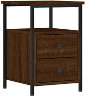 Shumee noční stolek hnědý dub 34 × 35,5 × 50 cm kompozitní dřevo - Night Stand