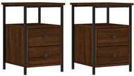 Shumee noční stolky 2 ks, hnědý dub 34 × 35,5 × 50 cm kompozitní dřevo - Night Stand