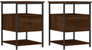 Shumee noční stolky 2 ks, hnědý dub 40 × 42 × 56 cm kompozitní dřevo - Night Stand