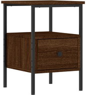 Shumee bedside table brown oak 34 × 36 × 50 cm composite wood - Night Stand