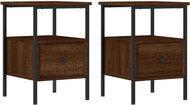 Shumee noční stolky 2 ks, hnědý dub 34 × 36 × 50 cm kompozitní dřevo - Night Stand