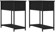 Shumee noční stolky 2 ks, černé 30 × 60 × 60 cm kompozitní dřevo, 826054 - Night Stand