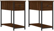 Shumee noční stolky 2 ks, hnědý dub 30 × 60 × 60 cm kompozitní dřevo, 826062 - Night Stand