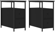 Shumee noční stolky 2 ks, černé 30 × 60 × 60 cm kompozitní dřevo - Night Stand
