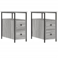 Shumee noční stolky 2 ks, šedé sonoma 30 × 60 × 60 cm kompozitní dřevo - Night Stand