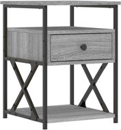 Shumee bedside table grey sonoma 40 × 42 × 55 cm composite wood - Night Stand