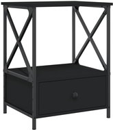 Shumee noční stolek černý 50 × 41 × 65 cm kompozitní dřevo - Night Stand