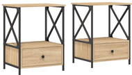 Shumee bedside tables 2 pcs, sonoma oak 50 × 41 × 65 cm composite wood - Night Stand
