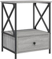 Shumee noční stolek šedý sonoma 50 × 41 × 65 cm kompozitní dřevo - Night Stand