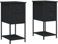 Shumee noční stolky 2 ks, černé 32 × 42 × 70 cm kompozitní dřevo - Night Stand