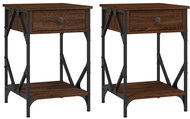 Shumee noční stolky 2 ks, hnědý dub 40 × 42 × 60 cm kompozitní dřevo 826344 - Night Stand