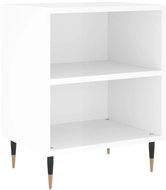 Shumee noční stolek bílý s vysokým leskem 40 × 30 × 50 cm kompozitní dřevo, 826768 - Night Stand