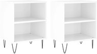 Shumee noční stolky 2 ks, bílé vysoký lesk 40 × 30 × 50 cm kompozitní dřevo, 826785 - Night Stand