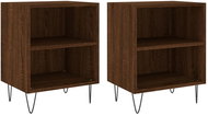 Shumee noční stolky 2 ks, hnědý dub 40 × 30 × 50 cm kompozitní dřevo - Night Stand