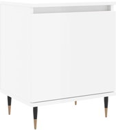 Shumee noční stolek bílý s vysokým leskem 40 × 30 × 50 cm kompozitní dřevo, 826816 - Night Stand