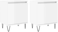 Shumee noční stolky 2 ks, bílé vysoký lesk 40 × 30 × 50 cm kompozitní dřevo, 826833 - Night Stand