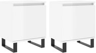 Shumee noční stolky 2 ks, bílé vysoký lesk 40 × 30 × 50 cm kompozitní dřevo, 826849 - Night Stand