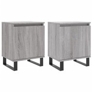 Shumee noční stolky 2 ks, šedé sonoma 40 × 30 × 50 cm kompozitní dřevo, 826857 - Night Stand