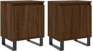 Shumee bedside tables 2 pcs, brown oak 40 × 30 × 50 cm composite wood, 826859 - Night Stand