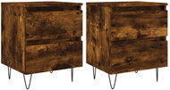 Shumee noční stolky 2 ks, kouřový dub 40 × 35 × 50 cm kompozitní dřevo, 826887 - Night Stand
