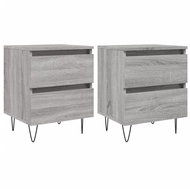 Shumee noční stolky 2 ks, šedé sonoma 40 × 35 × 50 cm kompozitní dřevo, 826889 - Night Stand