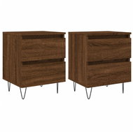 Shumee noční stolky 2 ks, hnědý dub 40 × 35 × 50 cm kompozitní dřevo, 826891 - Night Stand