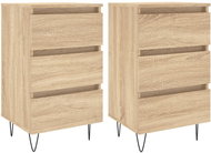 Shumee noční stolky 2 ks, dub sonoma 40 × 35 × 69 cm kompozitní dřevo, 826931 - Night Stand