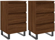Shumee noční stolky 2 ks, hnědý dub 40 × 35 × 69 cm kompozitní dřevo, 826955 - Night Stand