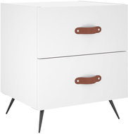 Shumee noční stolek bílý 40 × 35 × 47,5 cm kompozitní dřevo, 827244 - Night Stand