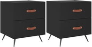 Shumee noční stolky 2 ks, černé 40 × 35 × 47,5 cm kompozitní dřevo, 827247 - Night Stand